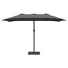 vidaXL Tuinparasol Antraciet 385 x 209 x 244 cm Polyester