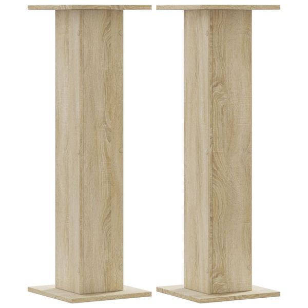 vidaXL Speakerstandaards 2 st 30x30x95 cm bewerkt hout sonoma eiken