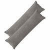 vidaXL Kussensloop 2 pcs HOUTEN Donkergrijs 40 x 145 cm Chenille Stof