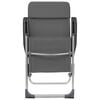 vidaXL Campingstoelen 4 st inklapbaar aluminium grijs