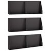 vidaXL Keerwand 6 st 60 x 12 x 30 cm Staal Zwart