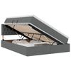 vidaXL LED Opslagbed met Matras Donkergrijs 140 x 200 cm Stof