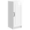 vidaXL Dressoir Hoogglans Wit 33 x 34,5 x 87 cm Bewerkt hout