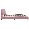 vidaXL Bedframe zonder matras fluweel roze 200x200 cm