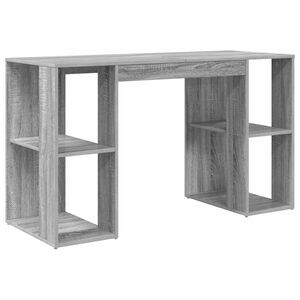 vidaXL Bureau Grijs Sonoma Bewerkt hout 130 x 50.5 x 75 cm