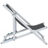 vidaXL Strandstoelen inklapbaar 2 st aluminium en textileen grijs
