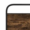 vidaXL Vervangend hoofdbord 180 cm staal en bewerkt hout gerookt eikenkleurig