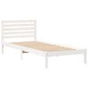 vidaXL Bedframe met hoofdeinde Wit 90 x 220 cm Massief grenenhout
