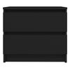 vidaXL Nachtkastje 50x39x43,5 cm bewerkt hout zwart