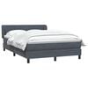 vidaXL Boxspring met matras fluweel donkergrijs 140x210 cm