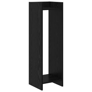 vidaXL Plantenstandaard Zwart eiken 30 x 30 x 100 cm Bewerkt hout