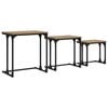 vidaXL Nesting Koffietafel 3 st artisanaal eikenkleurig Bewerkt hout