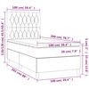 vidaXL Boxspring met matras en LED stof blauw 100x200 cm