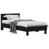 vidaXL Bedframe Zwart Eiken 98.5 x 200 cm Bewerkt hout