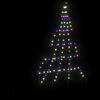 vidaXL LED Kerstboom met Grondspiesjes Multikleur 180 cm Metaal