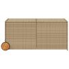 VidaXL Tuinbox met wielen 283 L poly rattan gemengd beige
