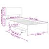 vidaXL Bedframe met hoofdeinde Artisan Eiken 90 x 190 cm Bewerkt hout