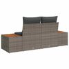 vidaXL Tuinbank Grijs 184 x 62 x 85cm poly rattan