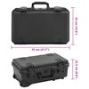 vidaXL Flightcase draagbaar 55x35x22,5 cm PP zwart