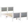 vidaXL Bedframe met hoofdeinde Lichtgrijs 120 x 200 cm Stof