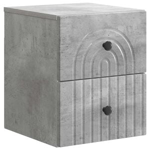 vidaXL Wandbeugel Bedkast Betongrijs 33 x 34,5 x 40 cm Bewerkt hout