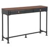 vidaXL Wandtafel met 2 lades 120x30x75 cm massief vurenhout