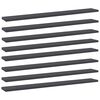 vidaXL Wandschappen 8 st 80x10x1,5 cm spaanplaat grijs