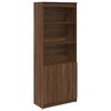 vidaXL Hoge kast 70x35x180 cm bewerkt hout bruin eikenkleurig