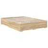vidaXL Bedframe met hoofdeinde Sonoma Eiken 150 x 200 cm Bewerkt hout