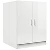 vidaXL Wasmachinekast 71x71,5x91,5 cm hoogglans wit