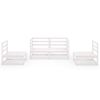 vidaXL 4-delige Loungeset massief grenenhout wit