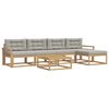vidaXL Buiten bankenset 6 st Wit en Lichtgrijs Polyester