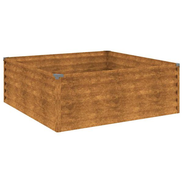 vidaXL Plantenbak verhoogd 100x100x36 cm cortenstaal