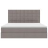 vidaXL Opbergbed met LED met matras Taupe 160 x 200 cm Polyester