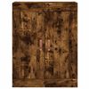 vidaXL Hoge kast 69,5x34x180 cm bewerkt hout gerookt eikenkleurig