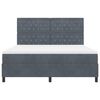 vidaXL Boxspringbed met matras Donkergrijs 180 x 200 cm Stof