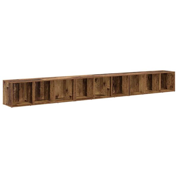 vidaXL Tv-meubelset 3 pcs Oud Hout 37 x 35 x 107,5 cm Bewerkt hout