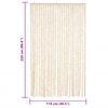 vidaXL Vliegengordijn 118x220 cm chenille beige en wit