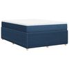 vidaXL Boxspring met matras stof blauw 140x190 cm