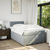 vidaXL Boxspring met matras stof lichtgrijs 120x190 cm