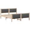 vidaXL Bedframe Bruin en donkergrijs 160 x 200 cm Massief grenenhout