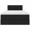 vidaXL Opslag bed met matras met hoofdeinde Zwart 120 x 190 cm Fluweel