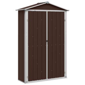vidaXL Tuinschuur 116x45x175 cm gegalvaniseerd staal bruin