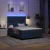 vidaXL Boxspring bed met matras met LED Blauw 160 x 200 cm Stof