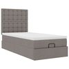 vidaXL Bed poef met matras en LED's 90x200 cm stof taupe