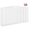 vidaXL Schanskorven 6 st gewelfd 400x50x200/220 cm ijzer