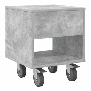 vidaXL Nachtkastje Beton Grijs 40,5 x 40 x 48 cm Bewerkt hout