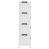 vidaXL Opbergbox stapelbaar met wielen 4-laags 28 L 48x29,5x112,5 cm