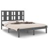 vidaXL Bedframe massief hout grijs 135x190 cm