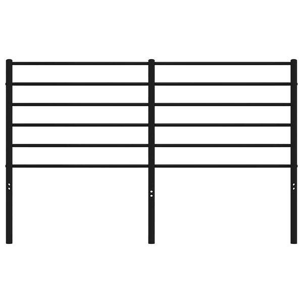 vidaXL Hoofdbord metaal zwart 135 cm